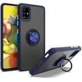 thumbnail image 3 of Xpression Cover for Samsung Galaxy S23+ Plus Finger Ring Stand Holder Kickstand Hybrid Frosted Matte TPU Hard Frame Shock-Absorption Phone Case - Blue, 3 of 8