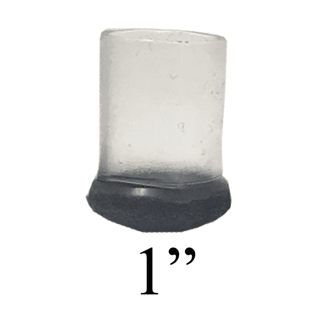 1" Round Clear Chair Leg Floor Protector w/Felt Bottom
