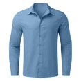 thumbnail image 3 of SDNall Fashion Man Turndown Collar Long Sleeve Tops T-Shirt Summer Printing Button Blouse Sweartshirt, 3 of 9