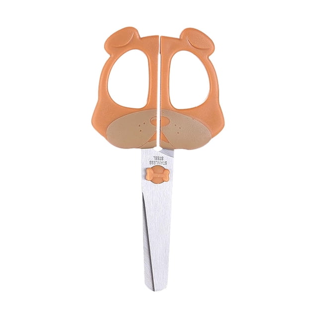 Less Than 5 Cutter Scissors for Kids Blunt Scissors Small School Student Craft Scissors Sharp Stainless Cute Animal Shapes
