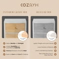 thumbnail image 3 of COZAYH 2-Drawer Farmhouse Bedroom Nightstand with Rustic Wood Ring Pattern, White, 3 of 11