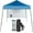 Blue, variant on LiteHaven 6x6 ft Pop Up Canopy Tent, Outdoor Small Canopy Tent with Backpack, Patio Pop Up Gazebo Slant Leg Canopy with 1 Sidewall, Portable Easy Up Canopy (Pink)