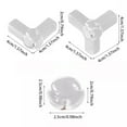 thumbnail image 3 of 4 Pack Baby Proofing Corner Protectors - Soft Edge Guards for Furniture, Child Safety Table Corner Protectors Against Sharp Corners (Clear), 3 of 9