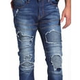 thumbnail image 2 of RING OF FIRE Men's Five Pockets Moto Slim Fit Stretch Jeans Size 30 to 38, 2 of 10