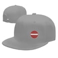 thumbnail image 4 of DouZhe Flat Brim Cap Snapback Hat, No Entry Sign Prints Adjustable Gray Adult Baseball Cap, 4 of 6