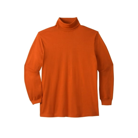 KingSize Men's Big & Tall Turtleneck Long-Sleeve Tee - 2XL, Brick