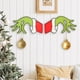 thumbnail image 1 of Decoración navideña puerta de madera adorno colgante Navidad ladrón mano decoraciones de pared para el hogar rojo, green2pcs JAMW Sencillez, 1 of 5