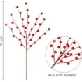 thumbnail image 2 of 10PCS 17inch Artificial Red Berries Stems, Christmas Red Holly Berry Branches, Fake Berry Picks for Floral Arrangements Christmas Tree Home DIY Crafts Decor, 2 of 8