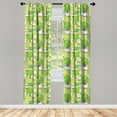 thumbnail image 5 of Ambesonne Farm Animal Window Curtains, Cartoon Sheep in Forest, Each 28" W x 84" L, Pale Green Multicolor, 5 of 5