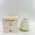 thumbnail image 2 of pynogeez LEDlamps,Bedside Table Lamp for Bedroom - 3 WayDimmable Touch Lamp USB C Charging Ports and ACOutlet, Small Lamp Wood Base Round Flaxen Fabric Shade, 2 of 9