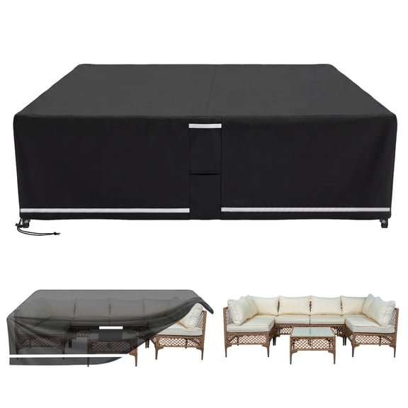 MOLIBYME Patio Furniture Cover, Extra Large Sectional Sofa Set, General Purpose, All Weather Protection from Rain/Snow/UV, 108"W x 82"D x 28"H