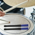 thumbnail image 4 of Raindrops Blue Ergonomic Handle Plastic and Rubber Drum Brush 1 Pair for Percussion Instruments Performance, 4 of 8