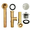 thumbnail image 4 of Westbrass 22-1/2" 20 ga. Bathtub Assembly with Pull & Close Drain and 2-Hole Overlfow, Polished Nickel, 4 of 14