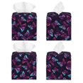 thumbnail image 2 of Goofa Purple Butterfly Tissue Box Cover PVC Leather Tissue Holder Square Facial Tissue Case Facial Paper Organizer Dispenser for Bathroom, Vanity Countertop, 2 of 8