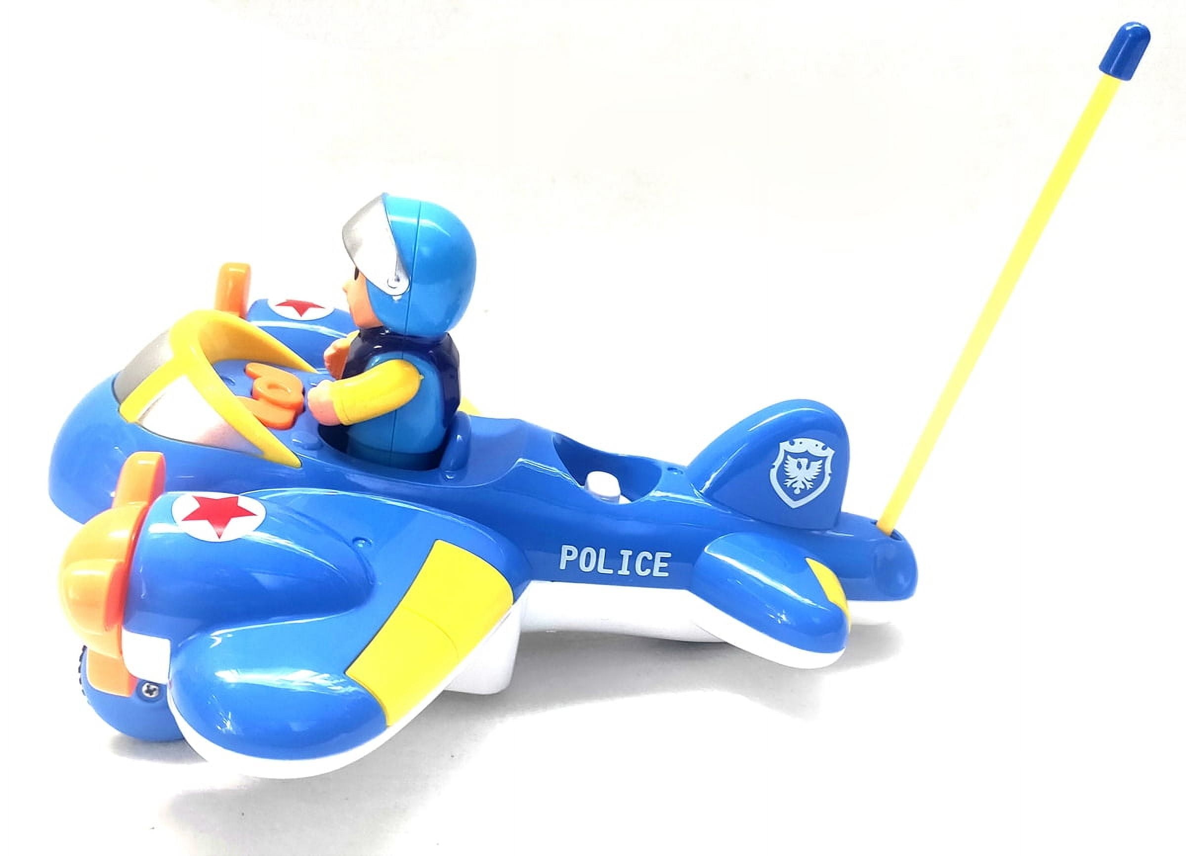 PlayWorld Gobbles of Giggles Cartoon RC Airplane for Kids - Blue