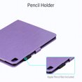 thumbnail image 2 of iPad 9.7 Case 2018/2017, iPad Air 1 2 Case, Allytech Retro PU Leather Embossed Flower Slim Protective Folio Stand Cards Holder Wallet Cover for Apple iPad 9.7" 6th/5th Gen, iPad Air 1 2, Purple, 2 of 7