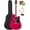 Crimson Red w/ Gig Bag, variant on Fender Dreadnought Acoustic Guitar - Natural Bundle with Gig Bag, Strap, Strings, Picks, and Austin Bazaar Instructional Video