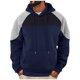 thumbnail image 2 of Sudadera con capucha para hombre, combina colores, informal, holgada, de manga larga, con bolsillo, blusa de poliéster, 2 of 8