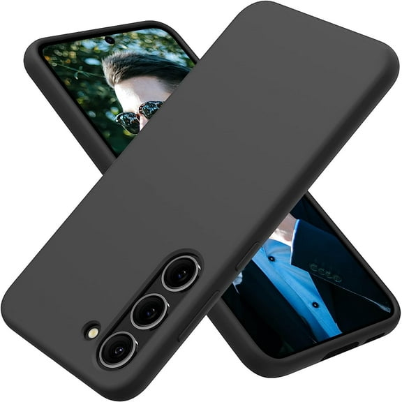 Silicone Case for Samsung Galaxy S23 Plus, Silky-Soft Touch Galaxy S23 Plus Phone Case with Microfiber Lining, [Slim Fit][Shockproof], (Black)
