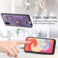 thumbnail image 6 of Allytech Wallet Case for Samsung Galaxy A04E, Support Car Mount, Luxury PU Leather Shockproof Anti-Fall 360° Finger Ring Stand Rotatable Kickstand Case with Magnetic Snap & Card Slots - Purple, 6 of 8