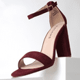 thumbnail image 3 of J. Adams Shirley High Silver Comfortable Heels for Women | Open Toe Ankle Strap Block Sandal, 3 of 6