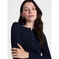thumbnail image 5 of Scenario Women's Henley Shirt with Long Sleeves, Sizes XS-XXXL, 5 of 6