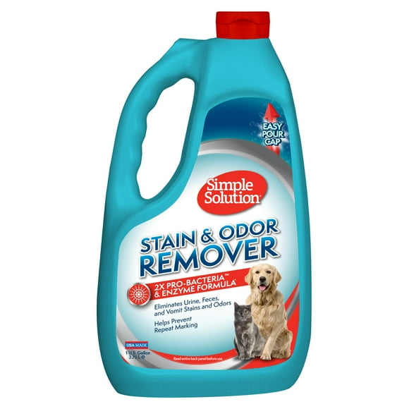 Eliminador de manchas y olores, solución sencilla para mascotas, 3,78 litros