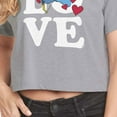 thumbnail image 3 of Lilo & Stitch - Valentine's Day Love Cupid Stitch - Juniors Cropped Cotton Blend T-Shirt, 3 of 5