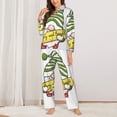 thumbnail image 2 of Honeii Christmas Gnomes Print Women's Pajama Sets Long Sleeve Button Down Sleepwear Nightwear Soft Pjs Lounge Sets 2PCS-X-Large, 2 of 7