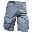 thumbnail image 2 of SHIXIAOO Male Summer Cargo Pants Solid Color Pocket Tether Plus Size Wash Shorts Kitchen Pants for Men Memory Foam Mens Pants 42x34 Construction Work Clothes for Men Cargo Pants for Men Baggy Big And, 2 of 7