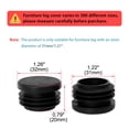 thumbnail image 2 of Tapón Tapones Cubiertas De Plástico para Patas De Muebles Mesas Sillas De1 1/4" 1.26"De Diámetro Exterior X 1.14"-1.22" Diámetro Interior 18 pcs 32mm, 2 of 7