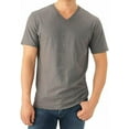 thumbnail image 2 of Fruit of the Loom Select Men's V-Neck T-Shirts Classic Fit Wicks Moisture Tagless 5-Pack Charcoal 2X-Large, 2 of 4
