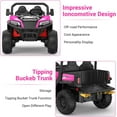 thumbnail image 4 of 24V 4WD Ride-On Dump Truck with Remote Control, 2-Seater Electric Construction Vehicle with Dump Bed & Shovel, 4 of 8