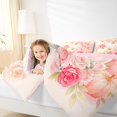 thumbnail image 3 of Manfei Pink Flowers Blossom King Size Comforter Sets,Cute Fall Pumpkin Comforters King Size,Pink Reversible,3-Piece,1 Comforter and 2 Pillowcases, 3 of 7