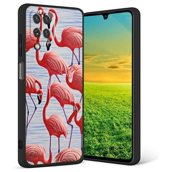 Flamingo-jpg Phone Case, Degined for Samsung Galaxy A12 Case Men Women, Flexible Silicone Shockproof Case for Samsung Galaxy A12