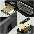 thumbnail image 3 of HDMI to VGA Adapter Converter Gold-Plated for PC, Laptop, DVD, Desktop and Other HDMI Input Devices - Black, 3 of 7