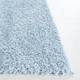 thumbnail image 3 of SAFAVIEH Lindsay Deborah Solid Polyester Shag Runner Rug, Aqua, 2'2" x 8', 3 of 7