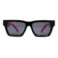 thumbnail image 2 of Womens Classy Mod Horn Rim Plastic Fashion Chic Sunglasses Black Pink - Black, 2 of 4