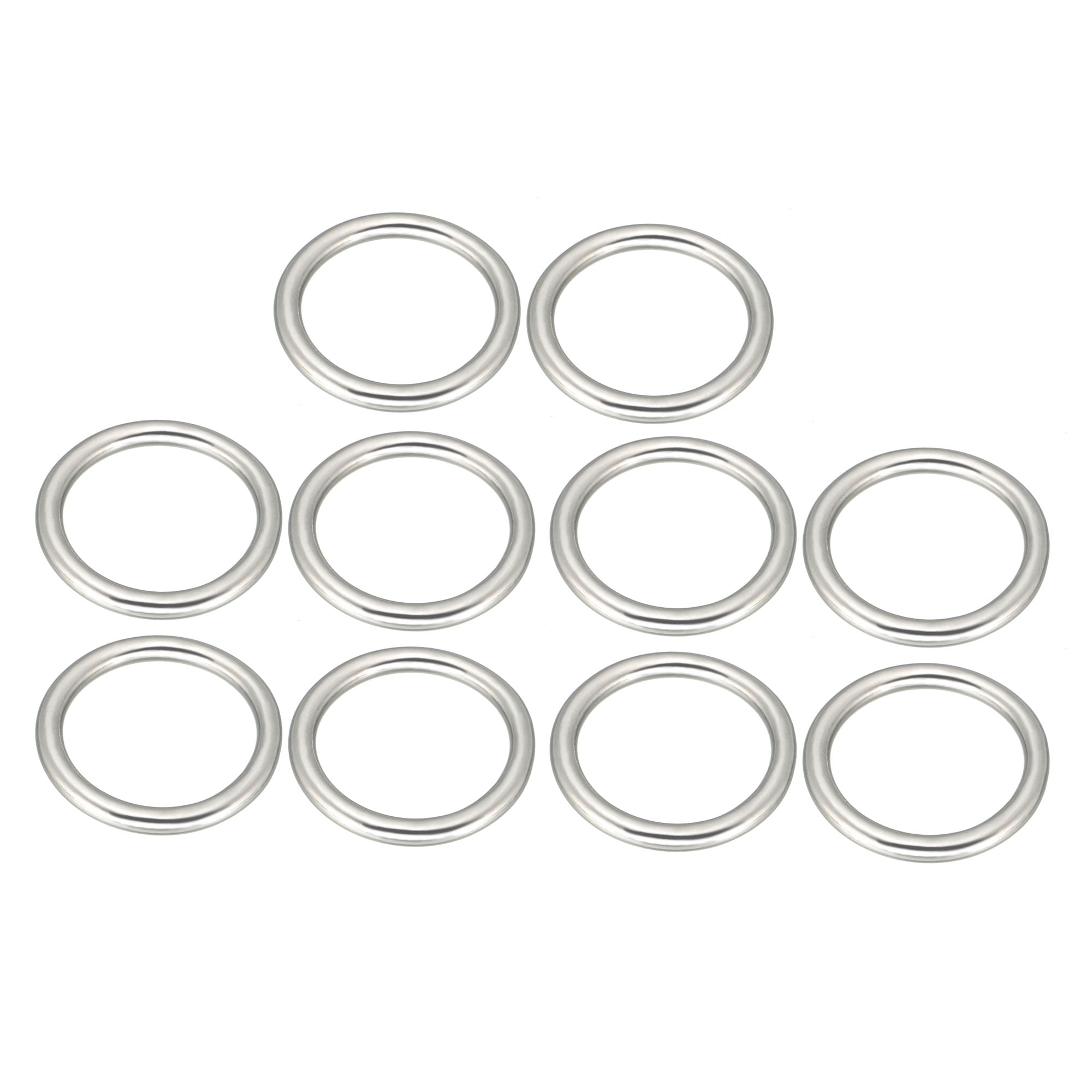 10 Pcs Multi-Purpose Metal O Ring Buckle Welded 26x20x3mm for Hardware Bags