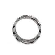 Mens Silver Braided Ring Stainless Steel Celtic Wedding Band (8)