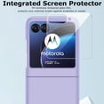 thumbnail image 2 of for Motorola Razr+ 2023 Case with Integrated Glass Screen Protector, Slim Matte Hard PC Back Case Scratch-Resistant Full Coverage Phone Case for Motorola Razr Plus 2023 - Purple, 2 of 12