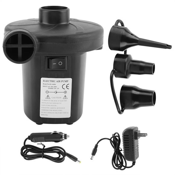 ZOUSSIQI Portable 12V Air Compressor Pump Tire Inflator Inflatable Pump with 3 Nozzles JU316-143644