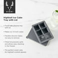 thumbnail image 3 of Viski Highball Ice Cube Tray Makes 1.5" Cubes, Ice Tray, Ice Mold, Grey, 3 of 6
