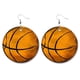 thumbnail image 3 of Pendientes casuales para mujer joyería con abalorio pendientes de pelota de baloncesto PU de moda para regalo FLhrweasw Para estrenar, 3 of 4