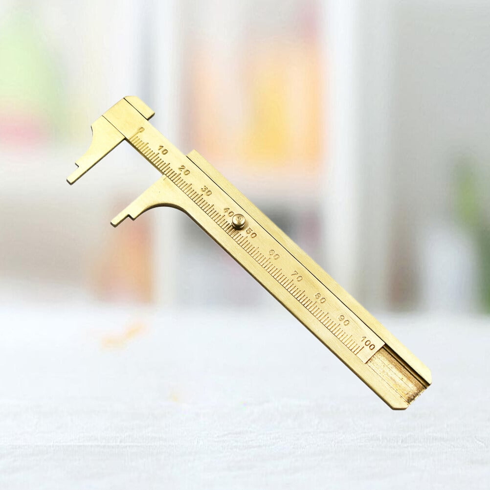 100m Antique Vernier Caliper Copper Vernier Gauge Caliper Scale Mini