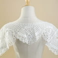 thumbnail image 6 of HeroNeo Women Embroidery Floral Lace Shawl Wrap Shrug Sheer Mesh Tassels Wedding Capelet Stole Vintage Bridal Cover Up Bolero, 6 of 19