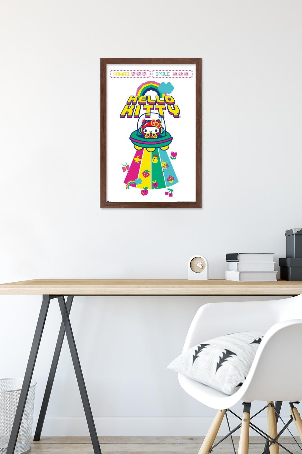 Hello Kitty - Kawaii Alien Wall Poster, 14.725" x 22.375" Framed