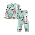 thumbnail image 2 of Goofa Christmas Winter Animals Printed Women’s 2 Piece Pajama Set Super,Pajamas Women's Long Sleeve Sleepwear Soft Button Down Loungewear Pjs Lounge Set Nightwear-Large, 2 of 9