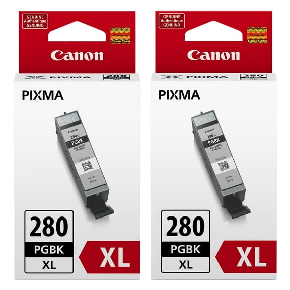 Genuine Canon PGI-280 XL Pigment Black Ink Cartridge (2 Pack)