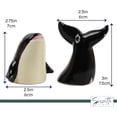 thumbnail image 5 of Salt and Pepper Shakers Novelty Nautical Kitchen Décor - Black Whale and Tail Salt & Pepper Set, 5 of 5